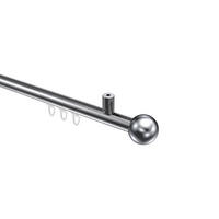 INNENLAUF-GARDINENSTANGEN-SET Sonius Luino 100 cm, 1-läufig, 20 mm Ø Chrom - Chromfarben, Metall (100cm) - INTERDECO