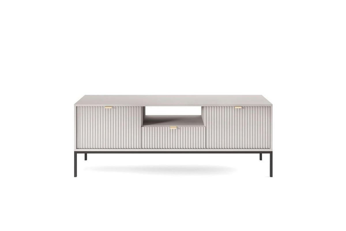 WOHNZIMMER Set 4-tlg. – NOVA – Grau - Grau, Holzwerkstoff (104/46/68cm) - hi-markt