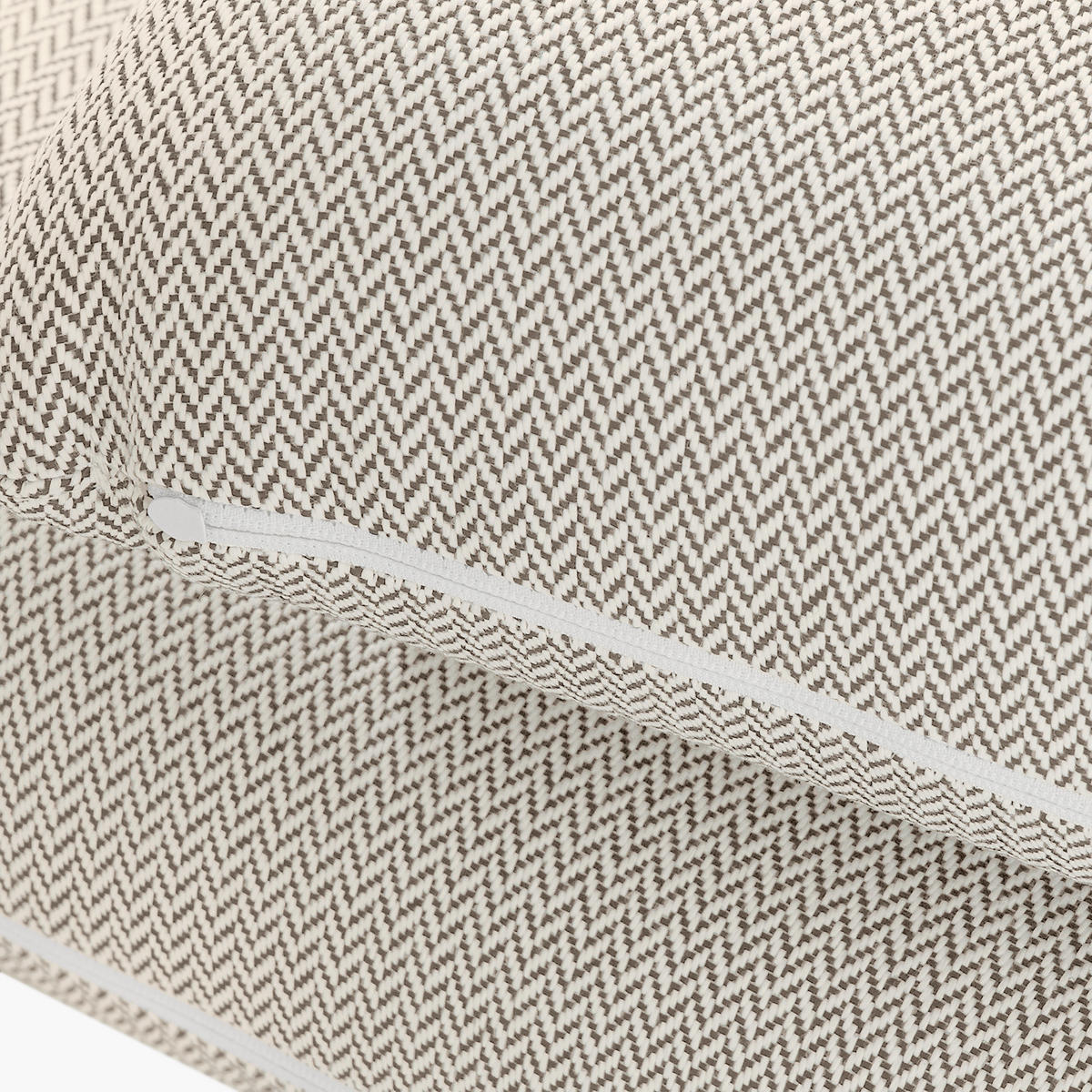 GARTENKISSEN RAMBE Dekokissen mit Füllung, 40x35 cm, Outdoorgeeignet, Beige - Beige/Weiß, Textil (40/35cm) - KONSIMO®