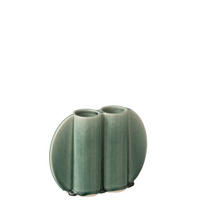 VASE DOUBLE Grün - Grün, Keramik (18.5cm) - J-Line
