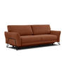 SOFA LOREM 3-Sitzer mit Schlaffunktion, dunkelorange - Dunkelorange/Schwarz, Holz/Textil (232/90/107cm) - Courtois Laville