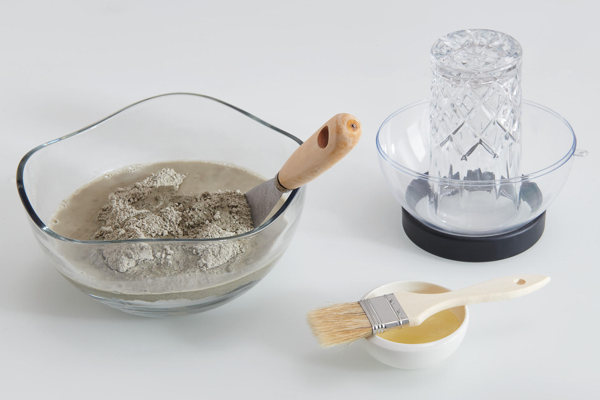 Beton für Betonlampe anrühren