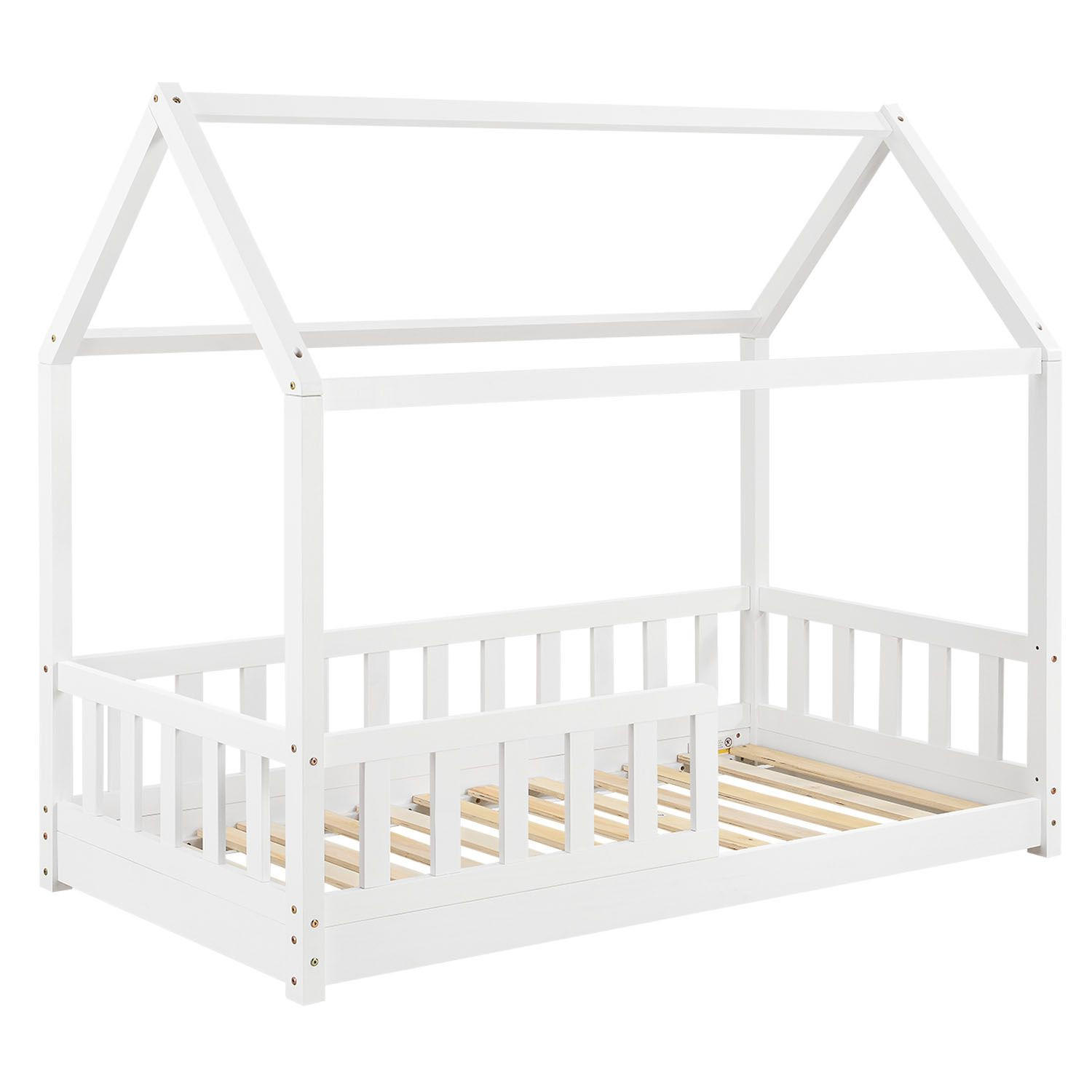 KINDERBETT Marli weiß 80x160 cm - Weiß, Holz (80/160cm) - Juskys