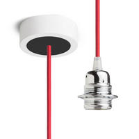 PENDELLEUCHTE HEX white red 15 W - Weiß, Metall (8/8/27cm) - Rendl