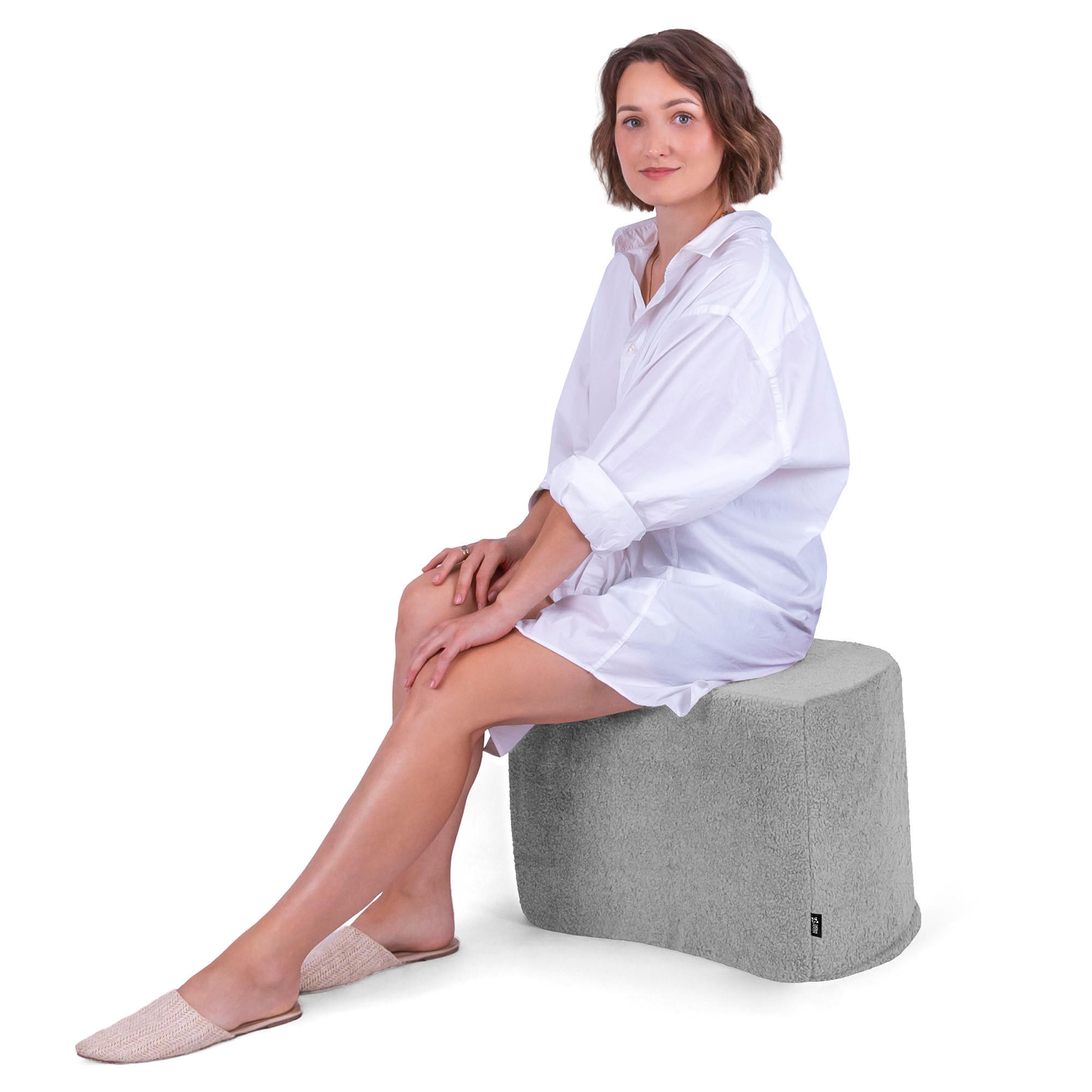 Dreamroots Sitzsack Hellgrau 36x35x54 cm