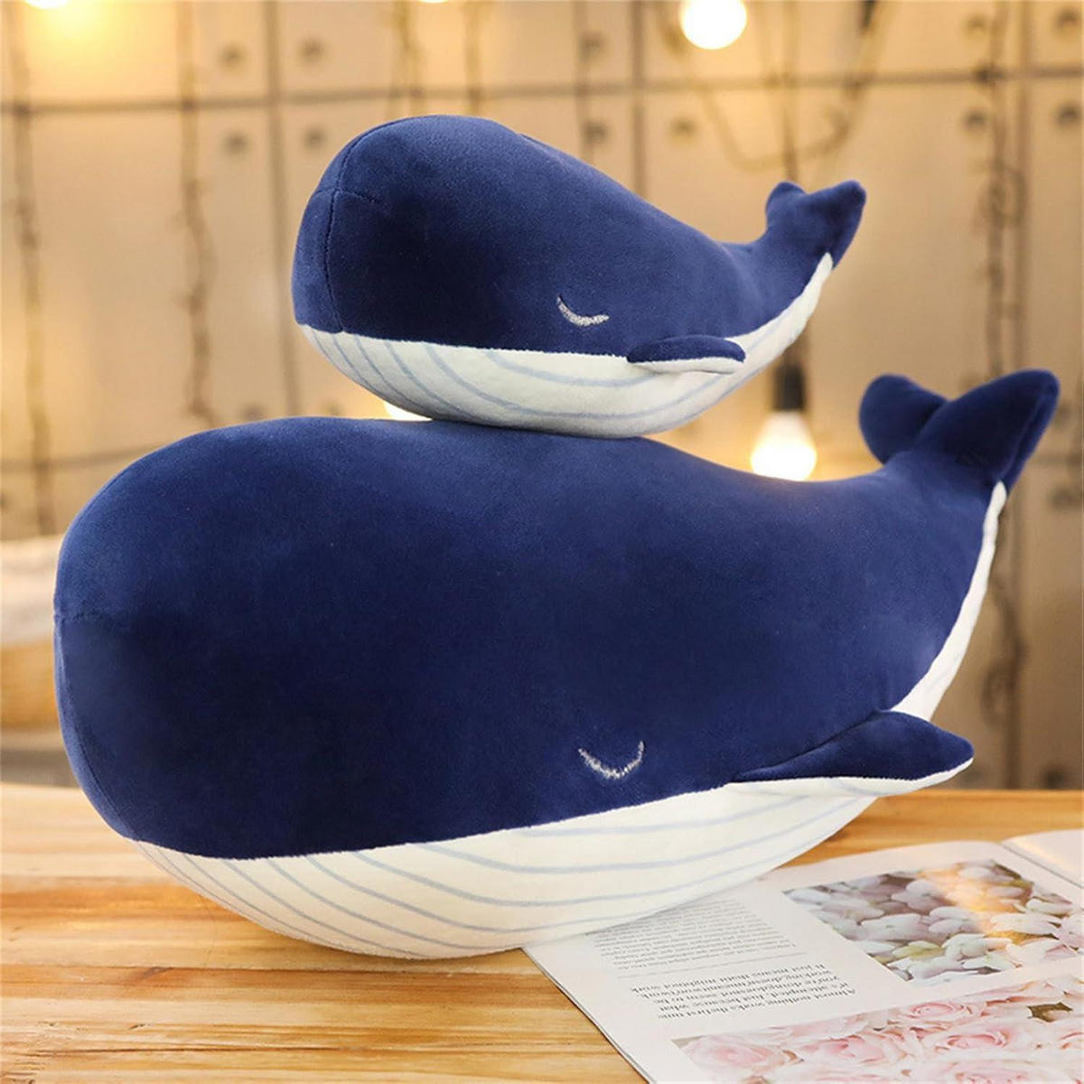 PLÜSCHTIER Wal 25 cm - Dunkelblau, Textil (15/25cm)