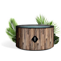 WHIRLPOOL Aufblasbar NORDIK - 150 cm Durchmesser - 800 Liter - Motor 2240 W - Für 2 bis 4 Personen - Braun, Kunststoff (150/70/70cm) - COCO SPA