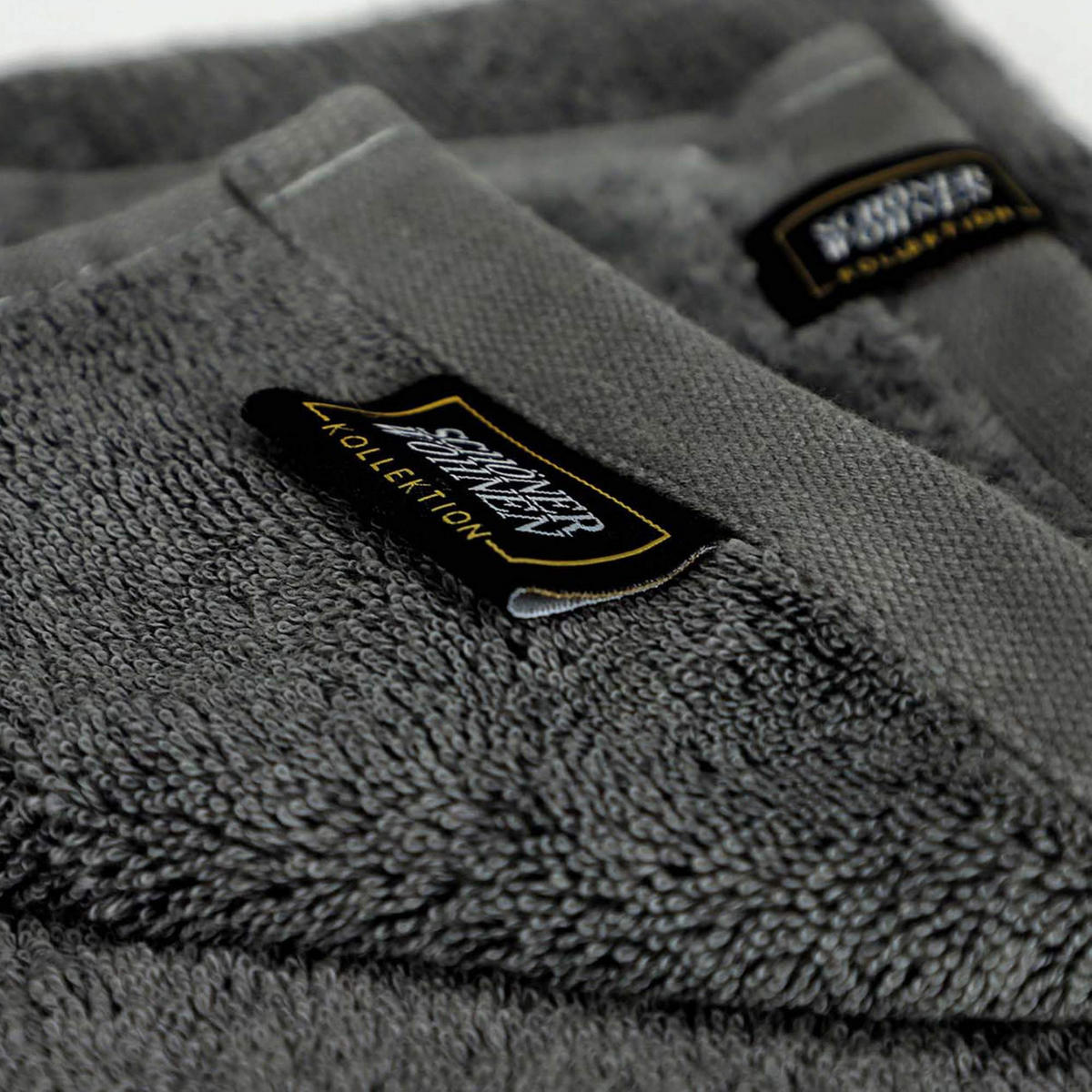 DUSCHTUCH AUS 100 % BAUMWOLLE SENSE 2ER SET - Anthrazit, Textil (70/140cm) - Schöner Wohnen