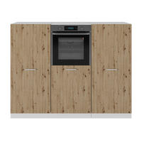 KÖKSBLOCK R-Line Hantverks ek/vit 180 cm utan bänkskiva - Vit/Ek Artisan, Träbaserade material (180/143/46cm) - Vicco
