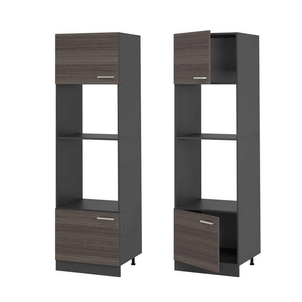 Anthrazit/Grau, Holzwerkstoff (60/206.8/57.2cm) - Vicco