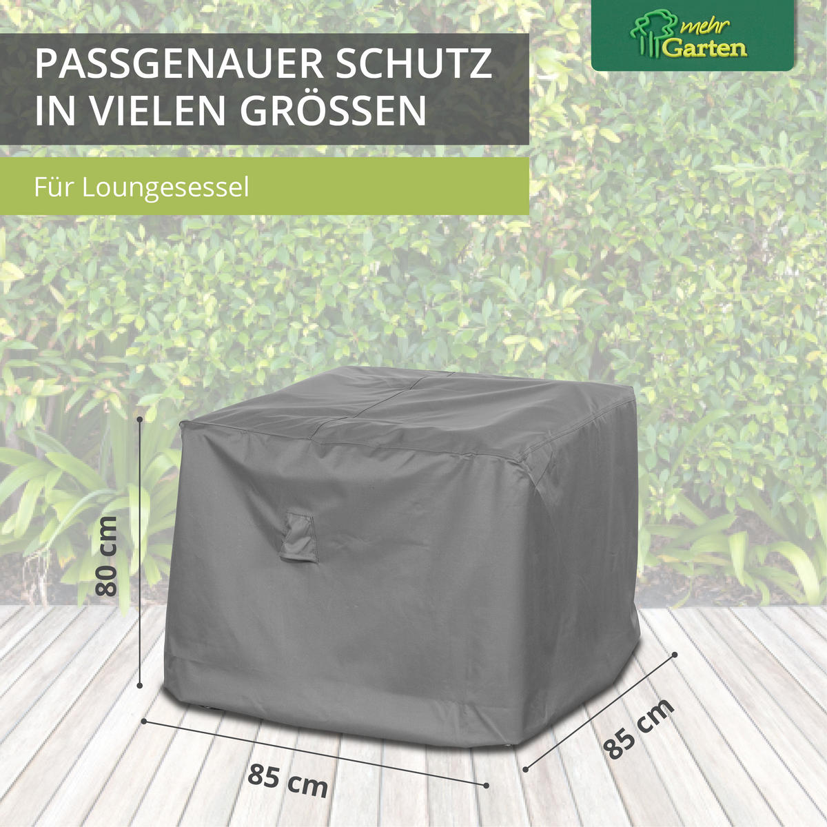 SCHUTZHÜLLE für Loungesessel SHP-20065 - Grau, Kunststoff (100/80/100cm) - mehr Garten