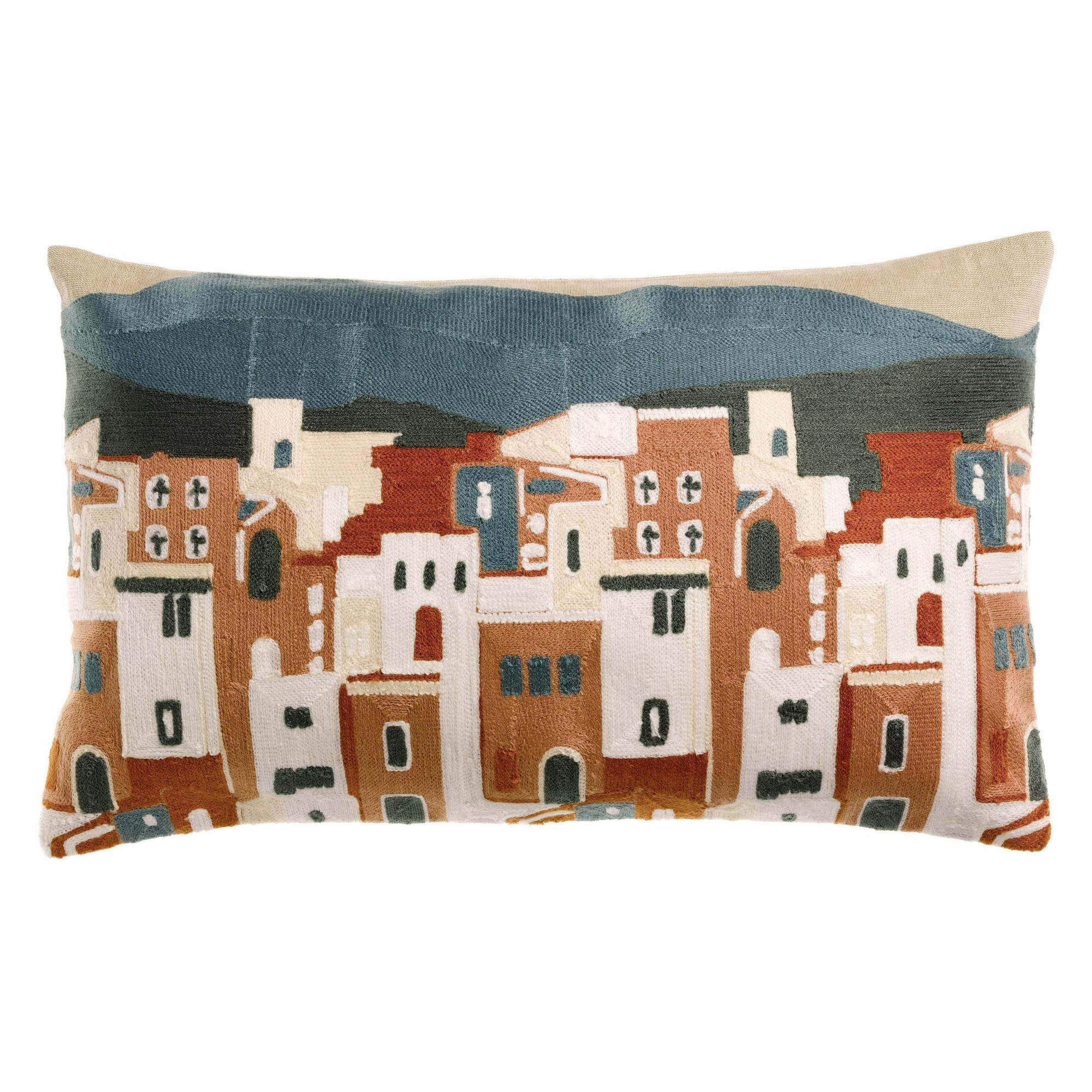 BESTICKTES KISSEN Elie multico 30 x 50 cm - Multicolor, Textil (30/50cm) - Vivaraise