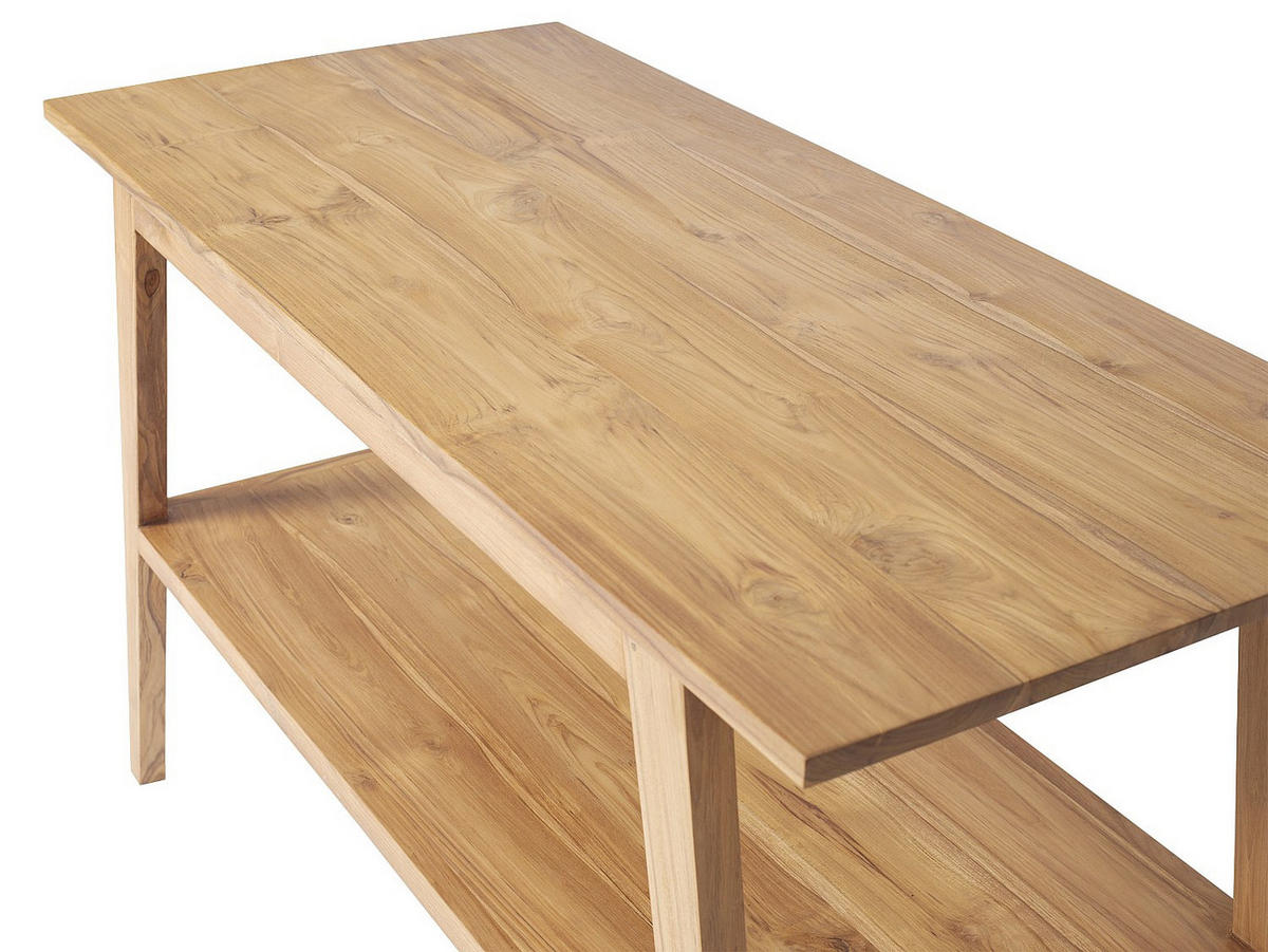 WASCHBECKENUNTERSCHRANK - Teakholz - 120 cm - BOBOTSARI - Naturfarben, Holz (120/76/55cm) - Vente-Unique