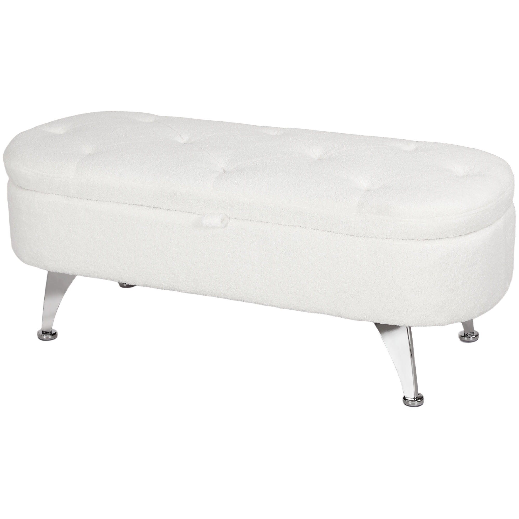 SITZBANK Weiss - Weiß, Textil/Metall (114/47/46.5cm) - Jamb