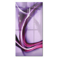 WANDUHR 30x60 cm - Horizont - Lila, Glas (30/60/0.4cm) - TULUP