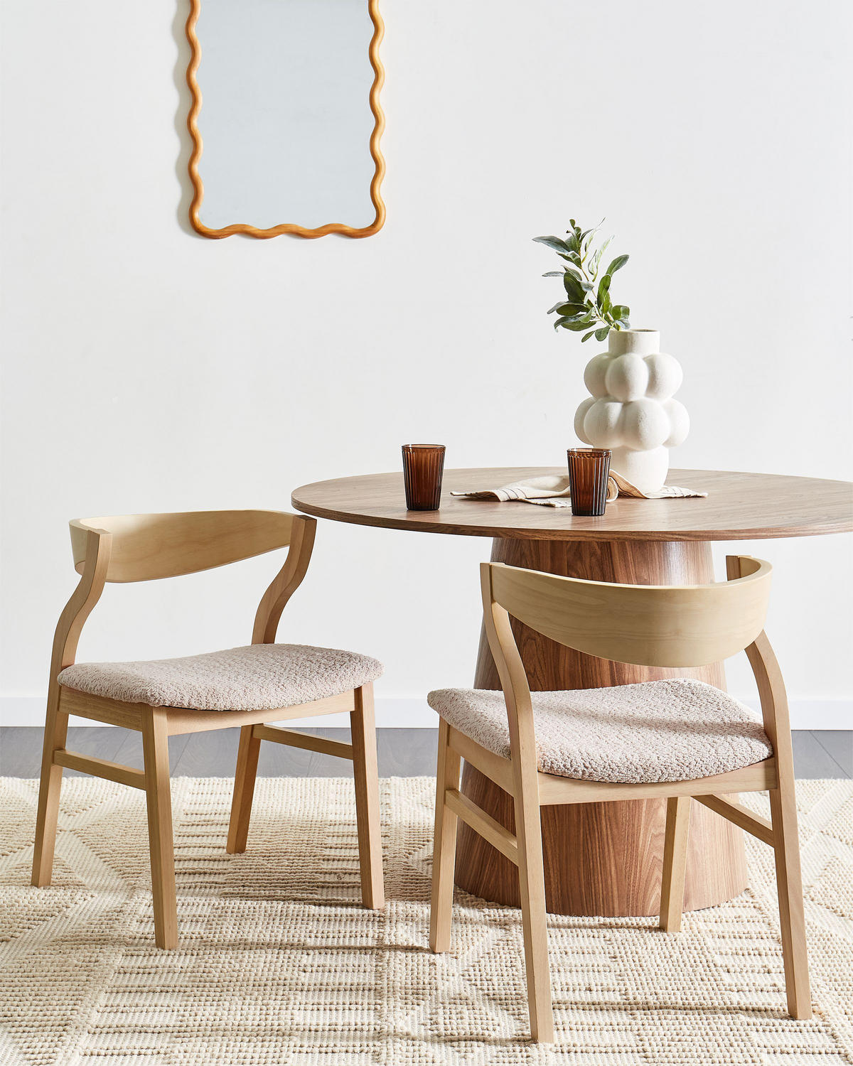 ESSZIMMERSTUHL 2er-Set Hellbeige Maroa - Beige/Braun, Holzwerkstoff (51/72/46cm) - Beliani