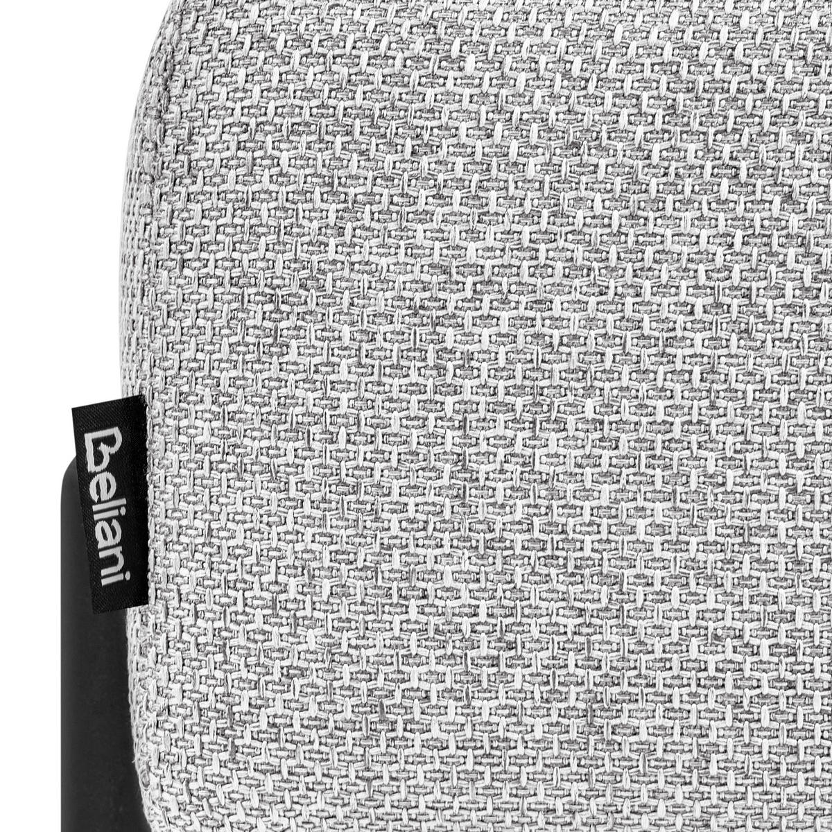 SCHUHBANK Stoff Hellgrau mit Stauraum Solvang - Hellgrau/Schwarz, Textil/Metall (89/43/39cm) - Beliani