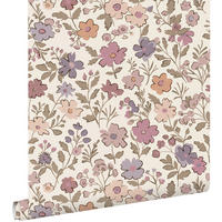 TAPETE Blumen 53 cm x 10.05 m - Lila, Papier (53/0.1cm) - ESTAhome