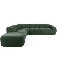 ECKSOFA LINKS FLAVA, Dunkelgrün - Dunkelgrün, Holz/Holzwerkstoff (310/314cm) - KONSIMO®