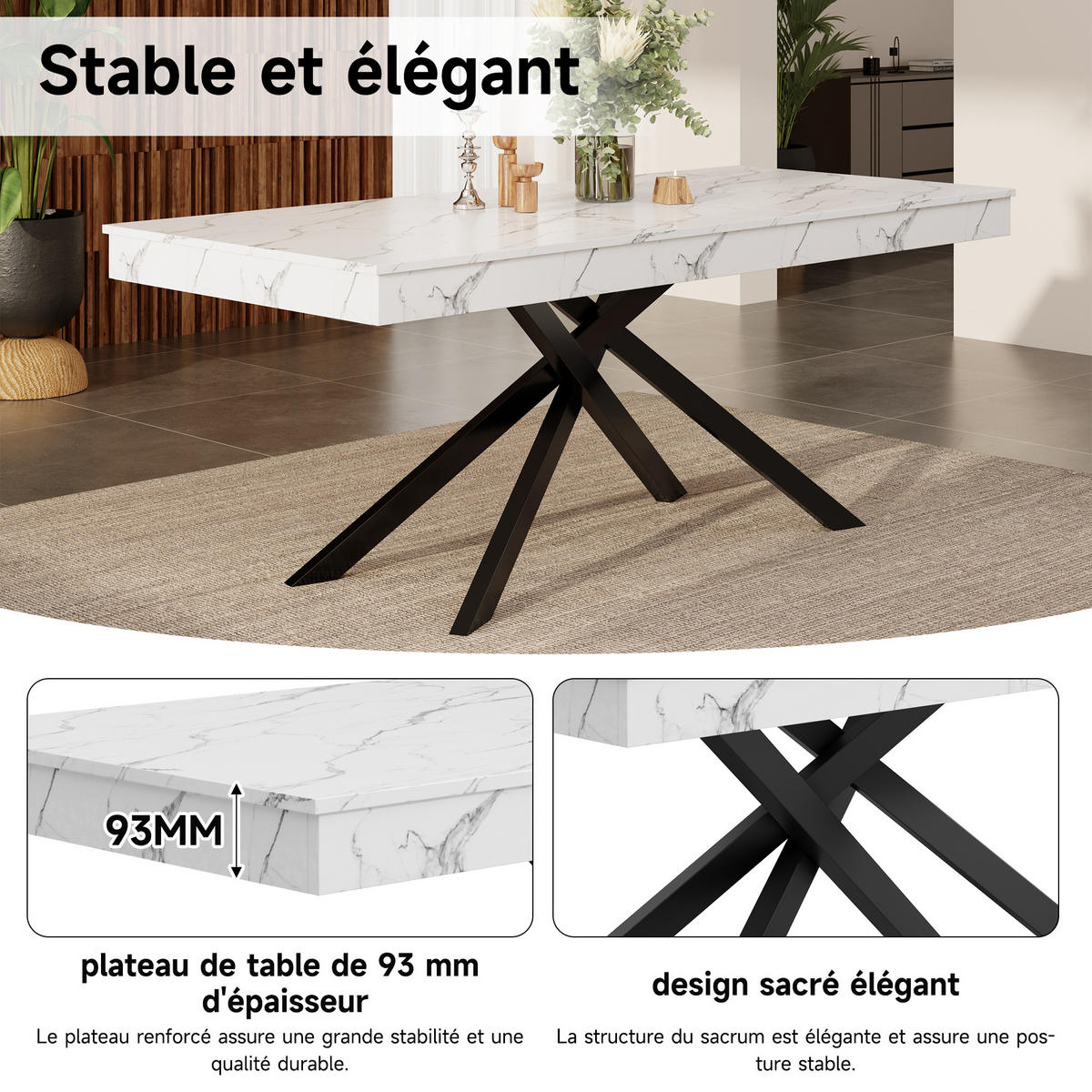 AUSZIEHTISCH Weiß 140-180/80/76 cm - Weiß, Holz (80/180/76cm) - PANGIVO