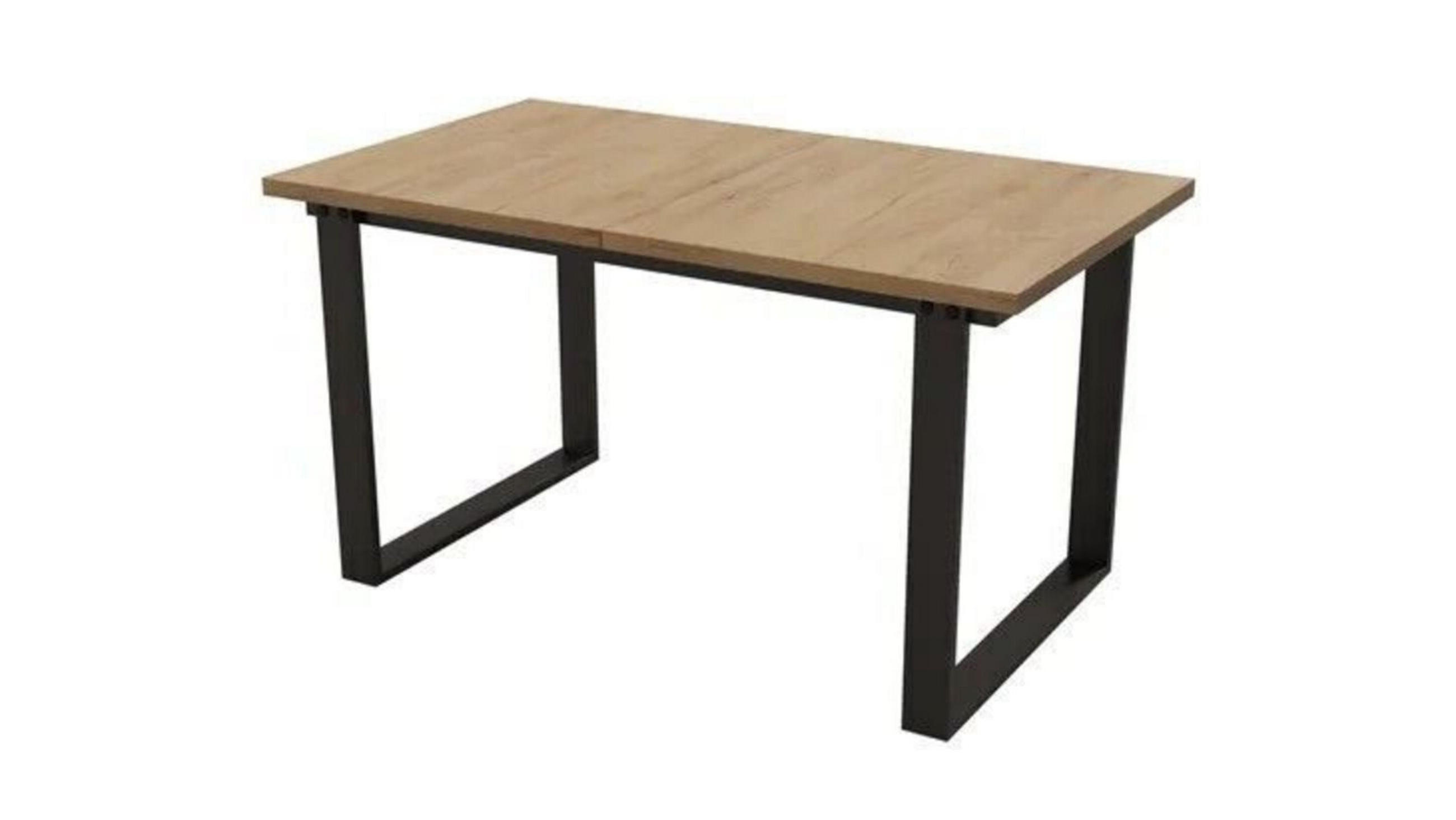 ESSTISCH Lift ausziehbar handwerk eiche 140-200/80/75 cm - Eichefarben/Schwarz, Holzwerkstoff (80/140/75cm) - SIMKAM Furniture