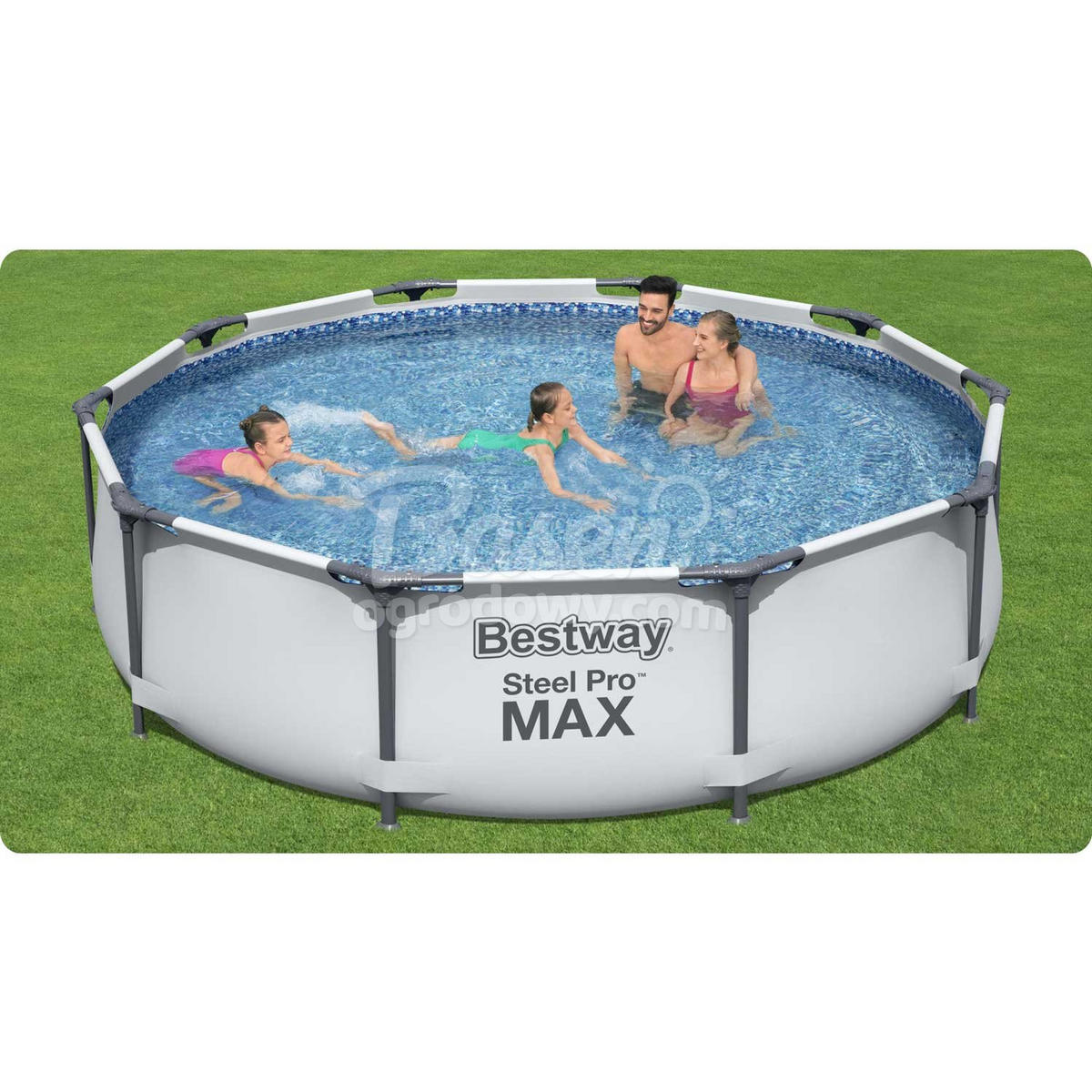 POOL SET 305 x 76 cm, 17in1 - 56408 - Grau, Textil (305/76cm)