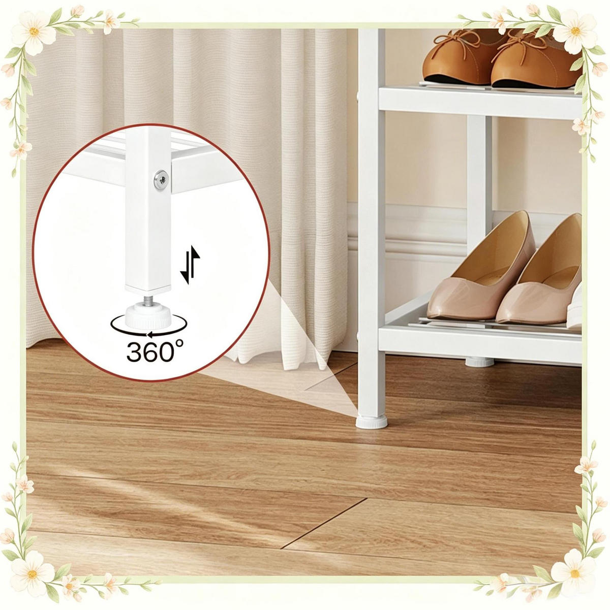 GARDEROBE 60/31,5/170 cm weiß aus Metall und Holz mit Schuhbank - Weiß, Metall (60/170/31.5cm) - OKWISH
