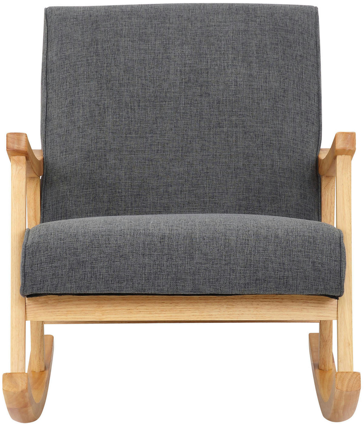 SCHAUKELSTUHL Stoff hellgrau - Hellgrau, Holz/Textil (67/82/92cm) - CLP