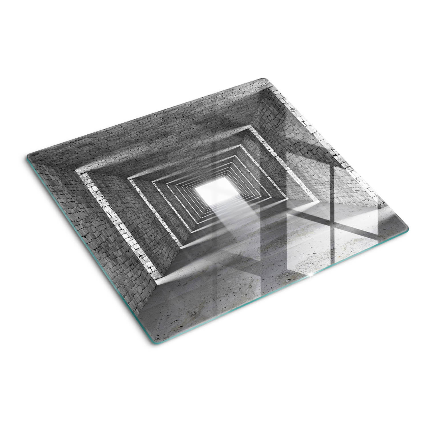 Tulup Glasplatte Grau 60x0.4x52 cm