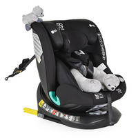 KINDERSITZ Serengeti i-Size schwarz (40-150cm) Isofix, Kuscheltier, Nackenkissen - Schwarz, Kunststoff (44/60/17cm) - Moni
