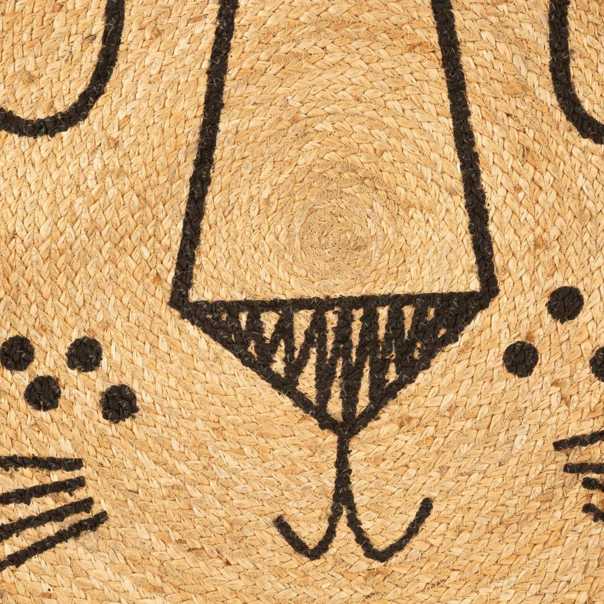 KINDERTEPPICH Ø 90 cm Löwe - Beige, Naturmaterialien (90/90cm) - Atmosphera for kids