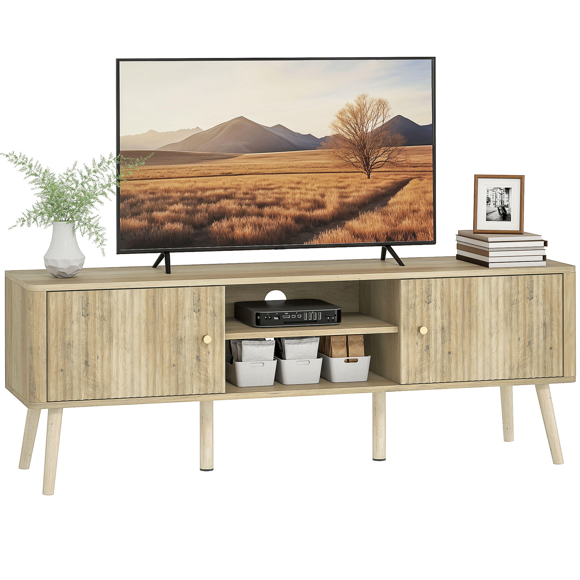 TV-MÖBEL Eichefarben 1 Stück - Eichefarben, Holzwerkstoff (140/49/35cm) - GiPP