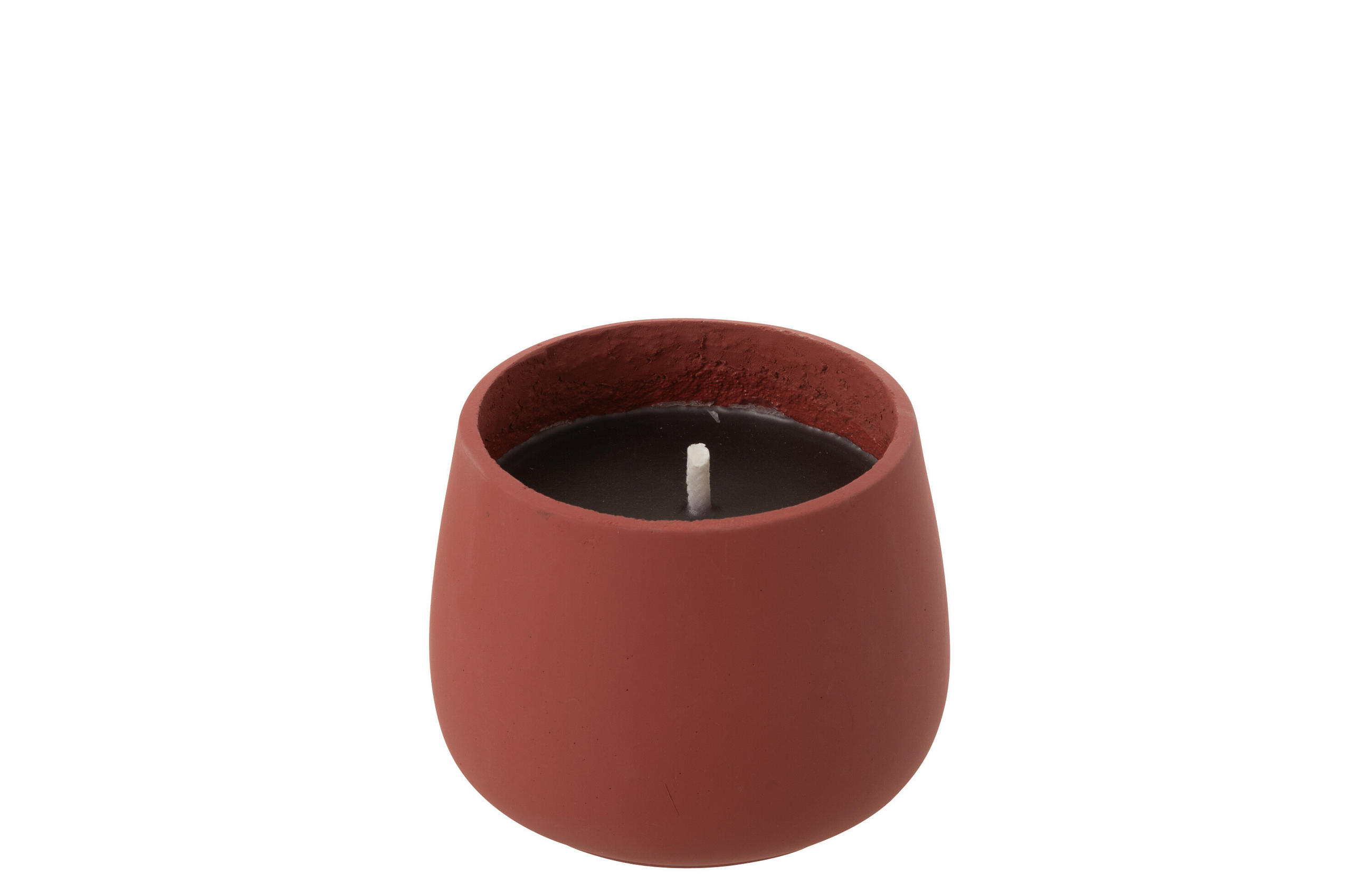 KERZEN KYRA - Zement - Rot - S - 18 Std. - Rot, Stein (14/11cm) - J-Line