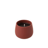 KERZEN KYRA - Zement - Rot - S - 18 Std. - Rot, Stein (14/11cm) - J-Line