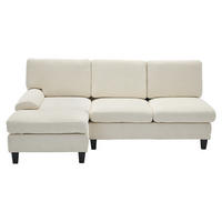 ECKSOFA aus Stoff 194x118x81 cm in Beige mit Schlaffunktion - Beige, Textil (118/81/194cm) - Modfu