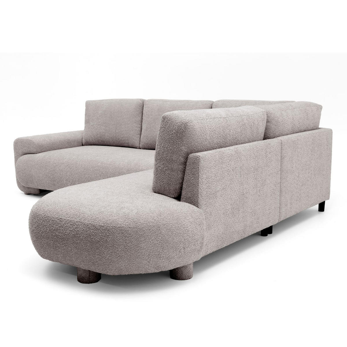 4-SITZER Ecksofa MIRABEL L Rechts 255x285 cm Bouclé Mauve - Mauve, Holz/Kunststoff (255/285cm) - Muffo