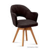 ARMLEHNSTUHL drehbar (4er-Set) Dosya 59x87x61 Eiche geölt/Espresso - Eichefarben/Dunkelbraun, Kunststoff (61/87/59cm) - 58aufmkessel