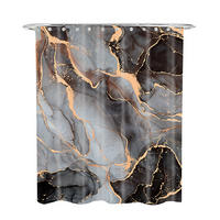 DUSCHVORHANG Marmor Abstrakt 180 x 200 cm - Grau, Textil (180/200cm) - Sanilo
