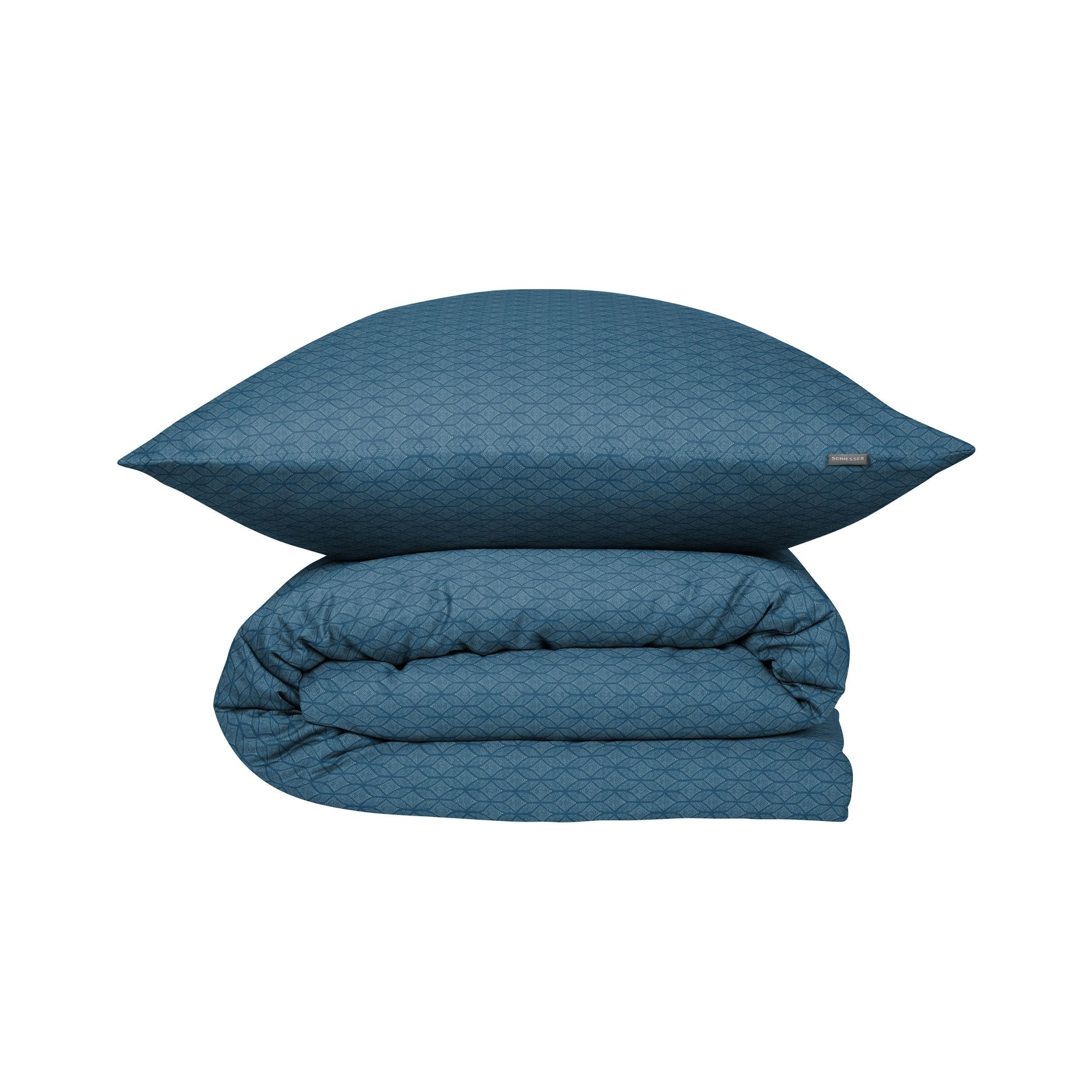 BETTWÄSCHESET Dotted Diamond - Renforcé - 2-teilig - 135x200 cm - Petrol - Petrol, Textil (135/200cm) - SCHIESSER