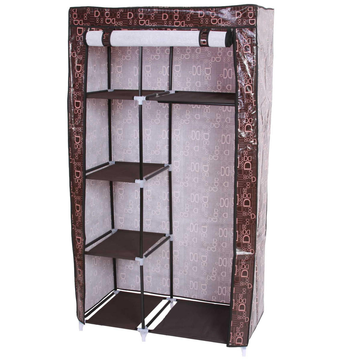 STOFFSCHRANK Braun - Braun, Metall (89/163/43cm) - MCW