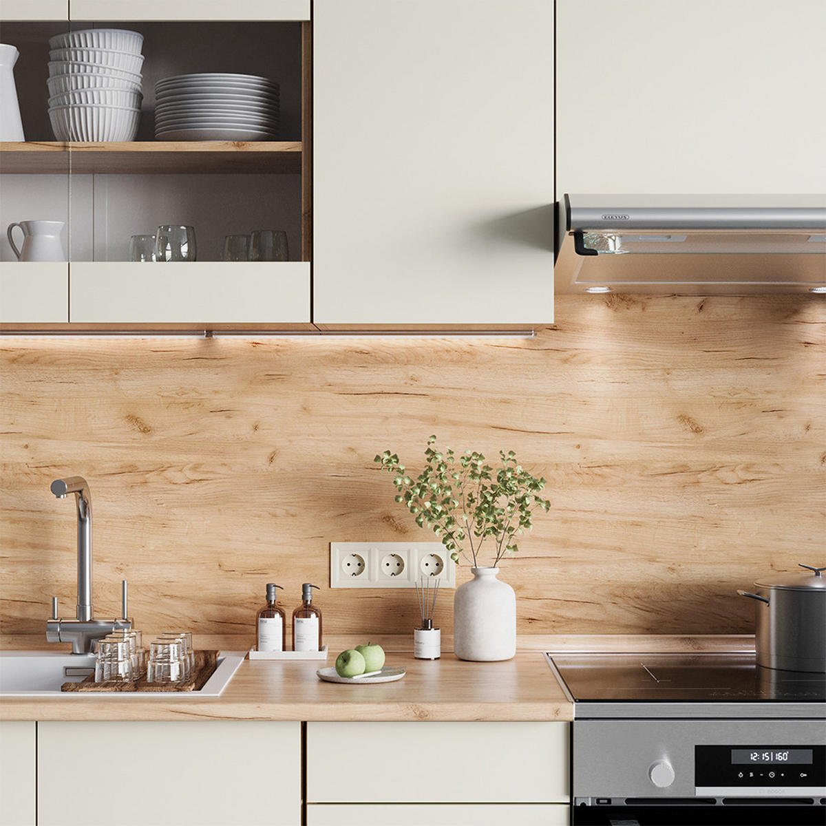 Honigeiche/Beige, Holzwerkstoff (240/81.6/60cm) - Vicco