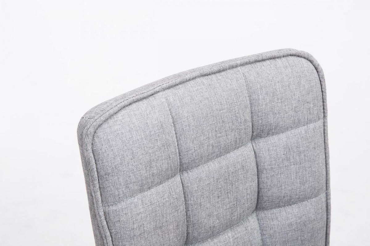 DREHSTUHL Stoff hellgrau - Chromfarben/Hellgrau, Textil/Metall (43/90/59cm) - CLP