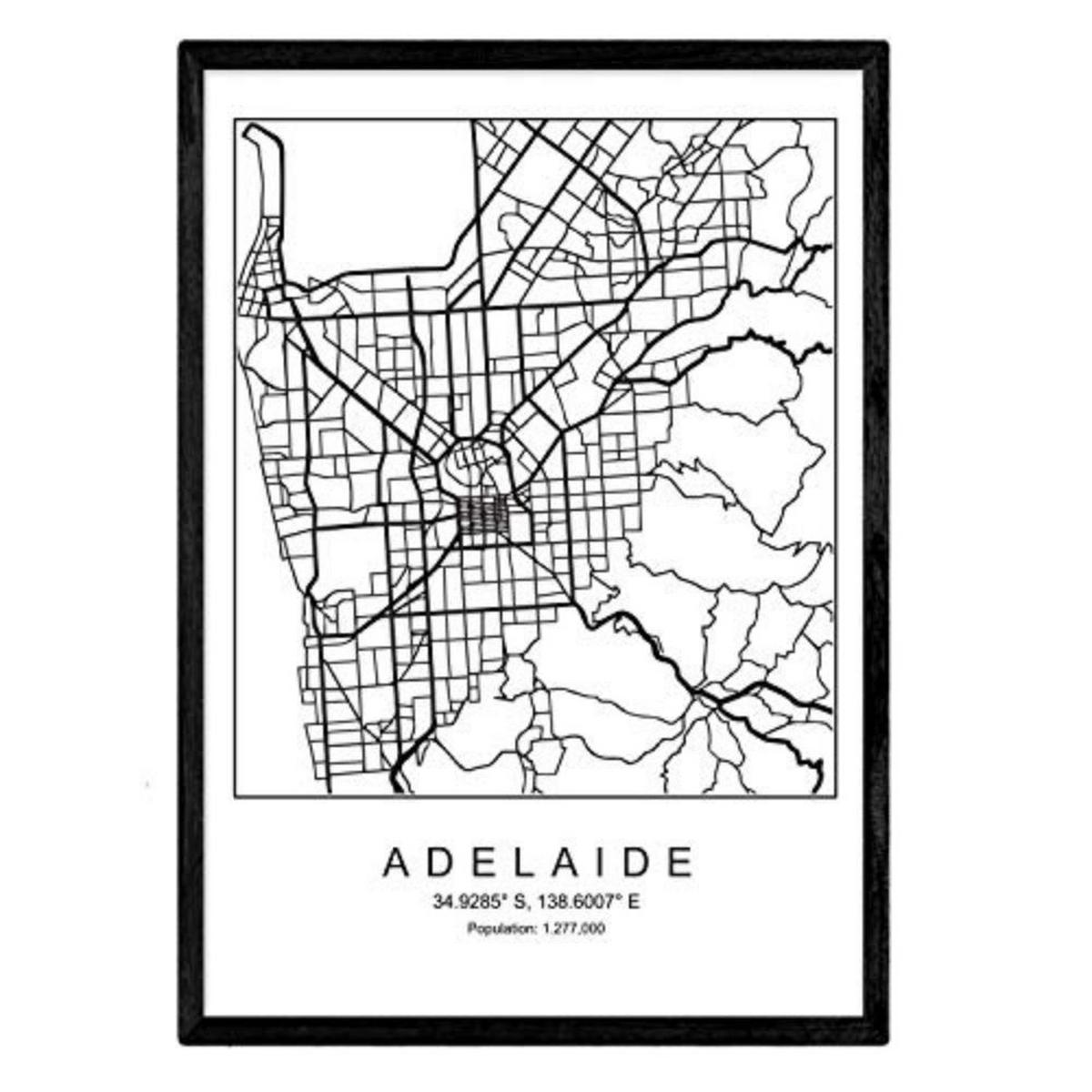 POSTER Amsterdam Stadtkarte – Nordisch A3 Rahmenlos - Klar, Papier (29.7/5/42cm) - Nacnic