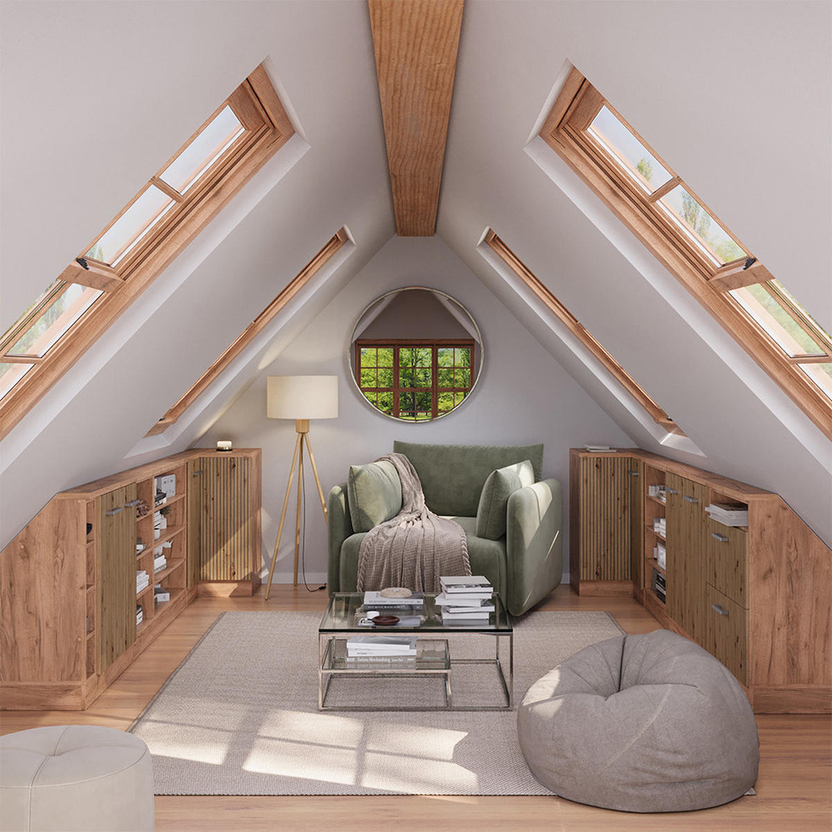 DACHSCHRÄGENSCHRANK ECKSCHRANK Rion Artisan-Eiche/Goldkraft Eiche 75.6 x 81.6 cm mit 1 Tür - Honigeiche/Eiche Artisan, Holzwerkstoff (75.6/81.6/75.6cm) - Vicco