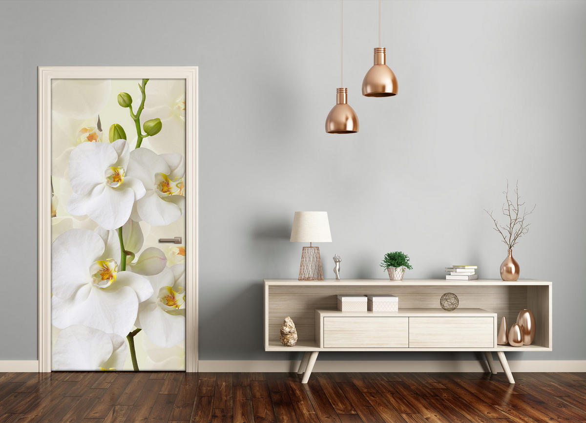 TÜRAUFKLEBER 75x205 cm Dekorativ für Türen - Creme, Kunststoff (75/205/0.01cm) - TULUP