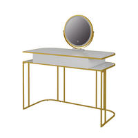 TOALETNÍ STOLEK Tiara Bílá/zlatá - bílá/zlatá, kompozitní dřevo (110/75.5/52cm) - Vicco