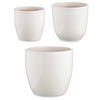 BLUMENTÖPFE Keramik 3er-Set - Weiß, Keramik (23/19cm)