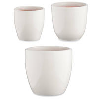 BLUMENTÖPFE Keramik 3er-Set - Weiß, Keramik (23/19cm)