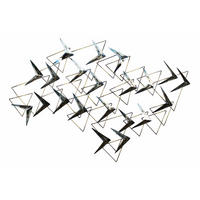 WANDDEKO Silber 147/99 cm - Silberfarben, Metall (3.7/99/4cm) - KUNSTLOFT