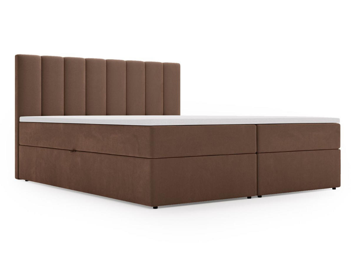 BOXBETT Mocca 200x200 Braun - Braun, Holz/Textil (200/200cm) - Graingold